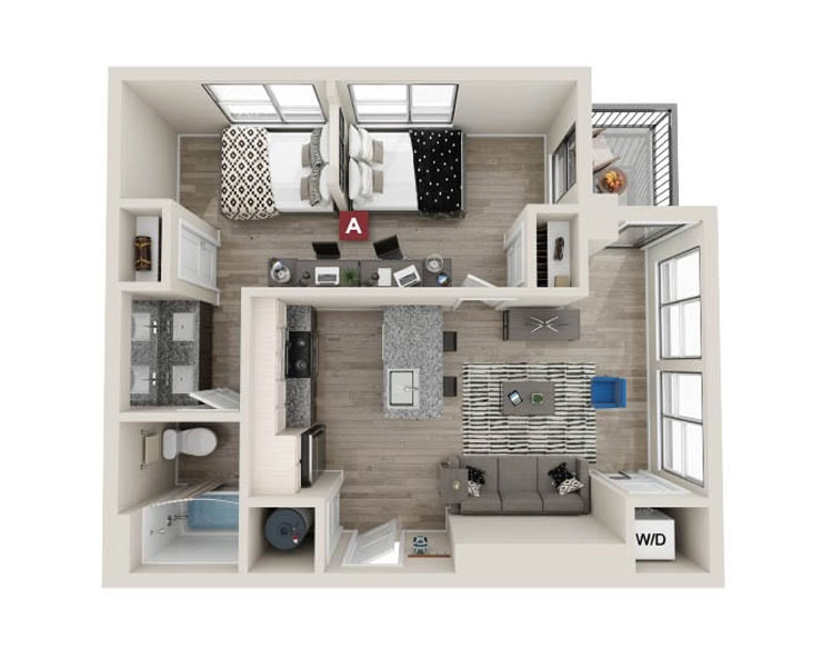 Arden Double -1x1 Double Floor plan