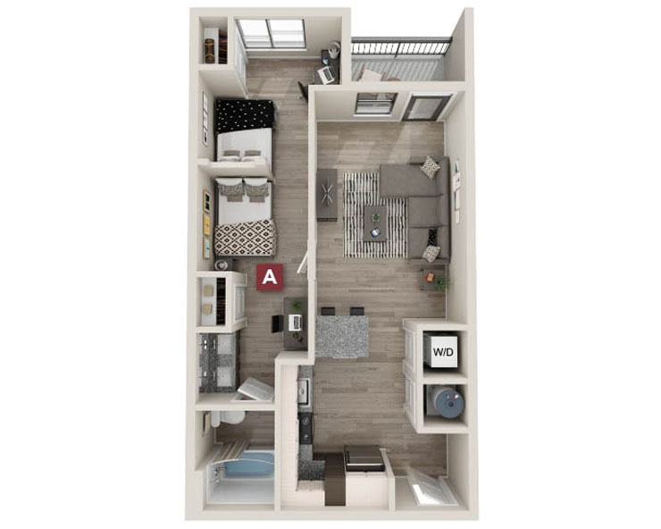 Astoria Double -1x1 Double Floor plan