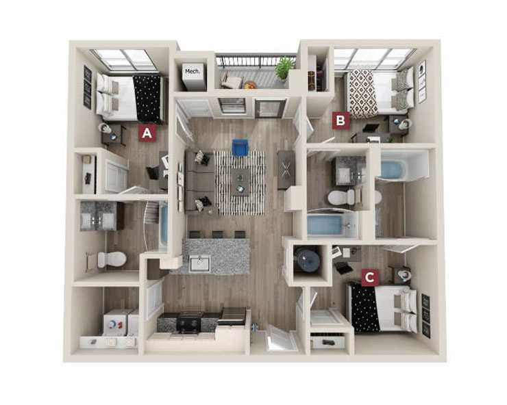 Chelsea-3x3 Floor plan