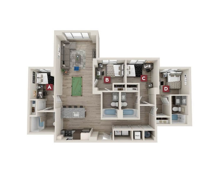 Derby Premium -4x4 Floor plan
