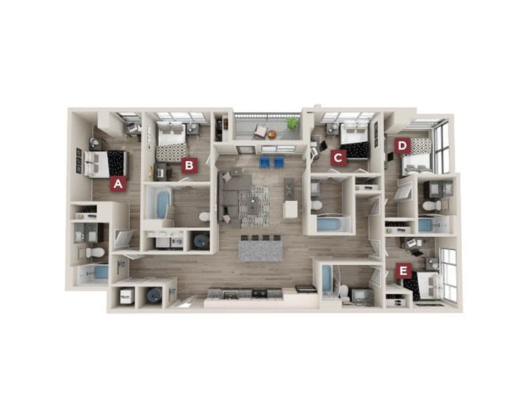 Fulham - 5x5 Floor plan